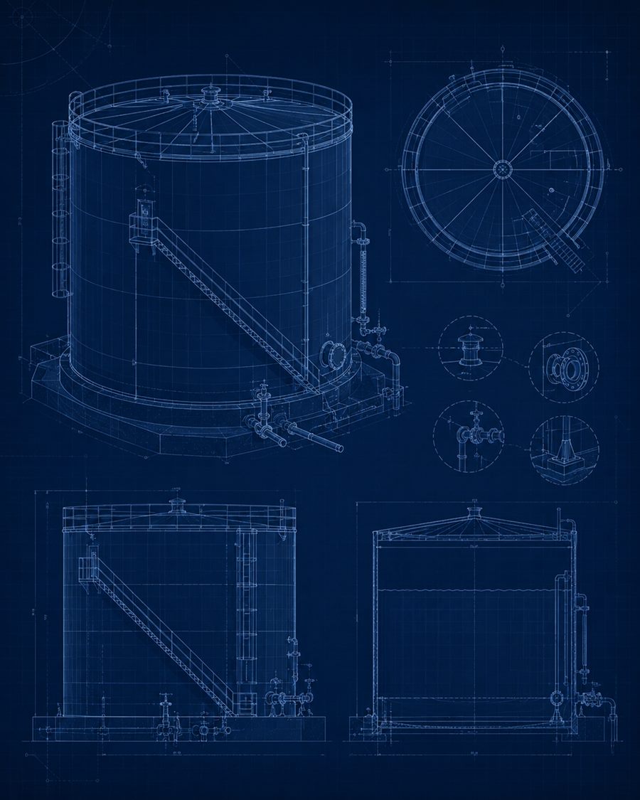 Storage tank blueprint